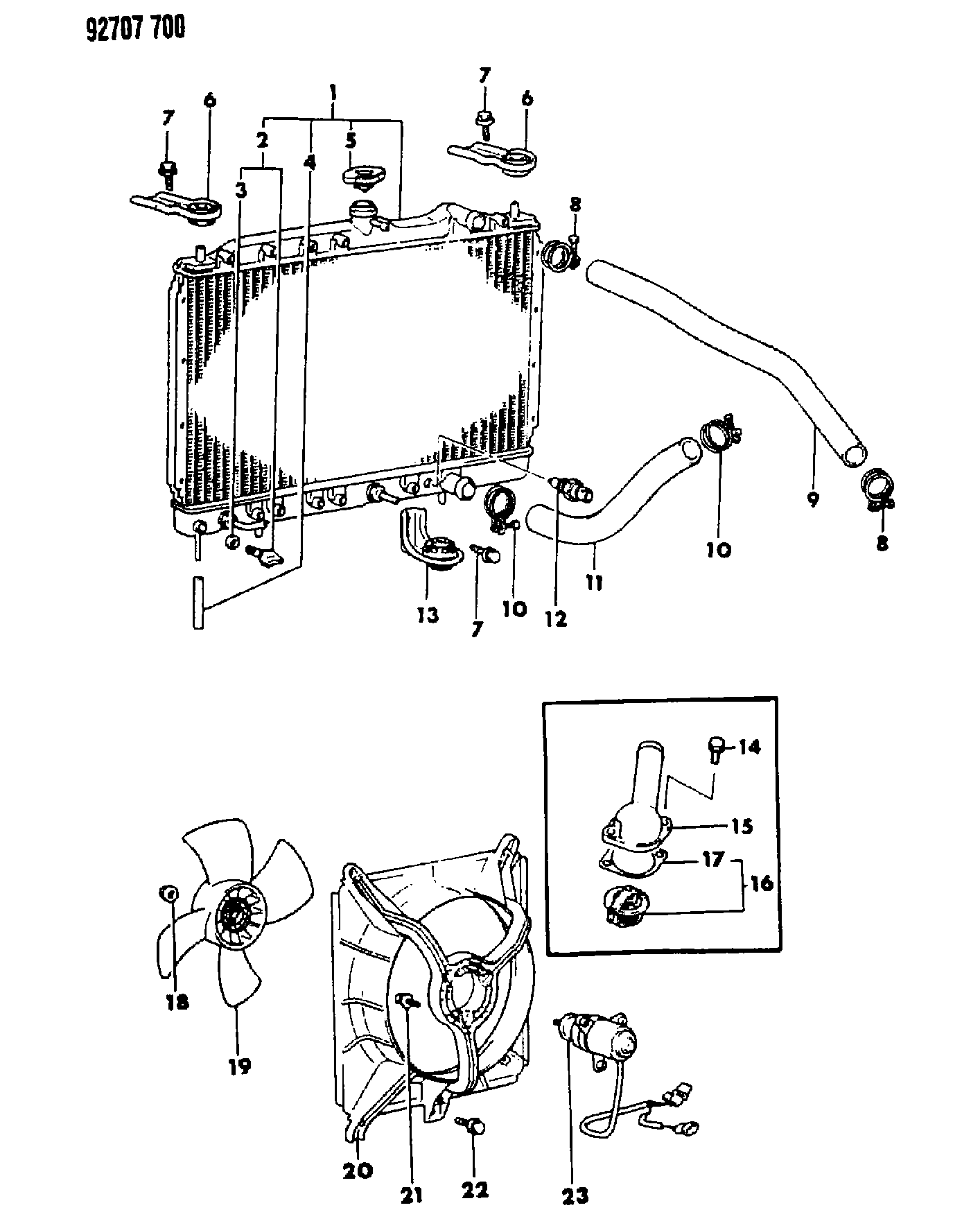 Mitsubishi MB53 8544 - Радиатор, охлаждане на двигателя vvparts.bg