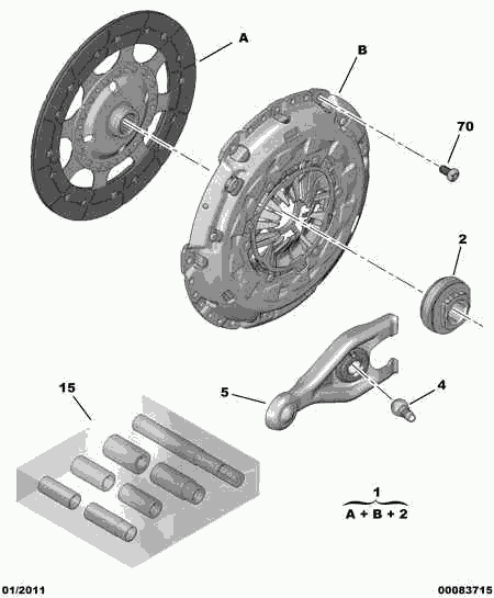 CITROËN 2052.P6 - Комплект съединител vvparts.bg