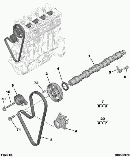 CITROËN 0831 S1 - Комплект ангренажен ремък vvparts.bg