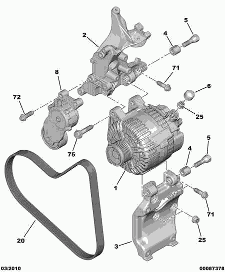 PEUGEOT 96 780 488 80 - Генератор vvparts.bg