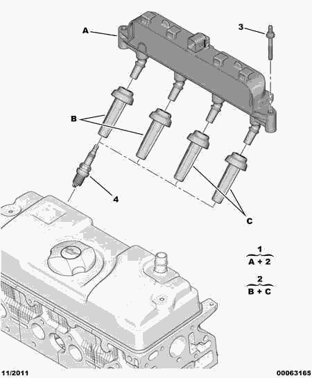 PEUGEOT 5960 F0 - Запалителна свещ vvparts.bg