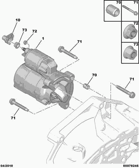 PEUGEOT 5802.M9 - Стартер vvparts.bg