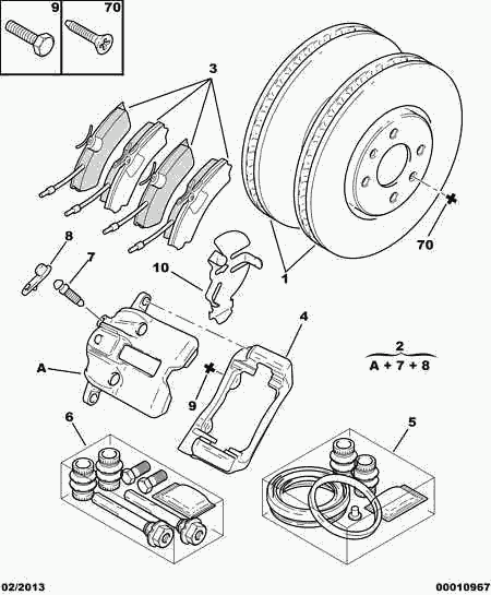 Volvo 4251 55 - Комплект спирачно феродо, дискови спирачки vvparts.bg