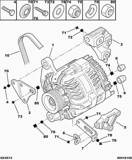 Opel 5750 XV - DRIVE BELT ALTERNATEUR vvparts.bg