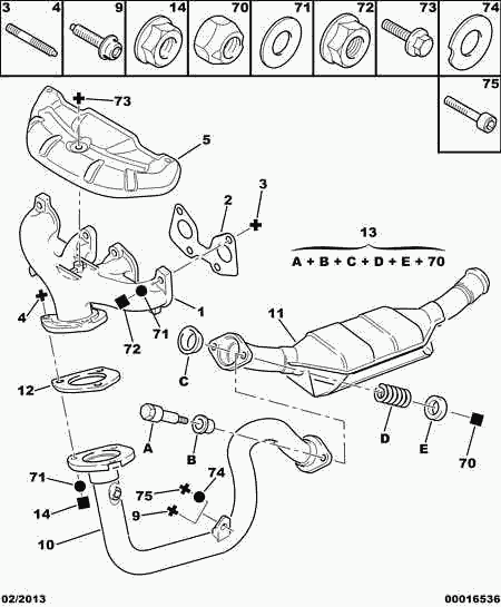 PEUGEOT 1731 H0 - Катализатор vvparts.bg