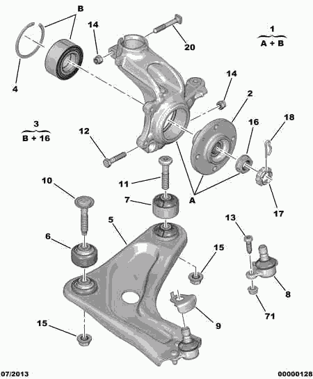 PEUGEOT 96 770 514 80 - Тампон, носач vvparts.bg