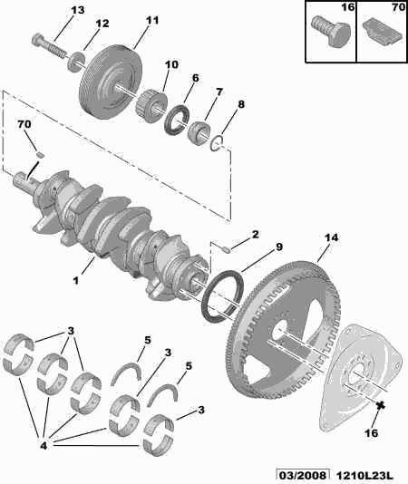 PEUGEOT 0127.50 - Семеринг, колянов вал vvparts.bg