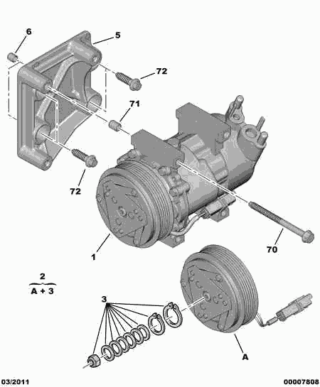 PEUGEOT (DF-PSA) 6453 LF - Компресор, климатизация vvparts.bg