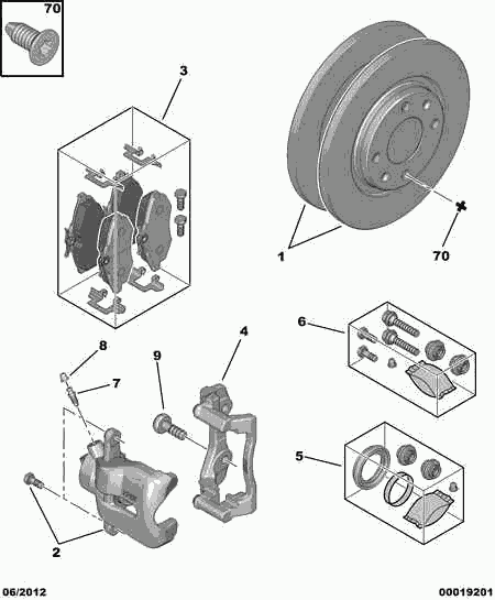 CITROËN 4253-84 - Комплект спирачно феродо, дискови спирачки vvparts.bg