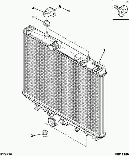 CITROËN 1330.91 - Радиатор, охлаждане на двигателя vvparts.bg