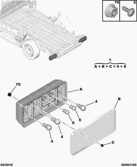 CITROËN 16 101 141 80 - Задни светлини vvparts.bg