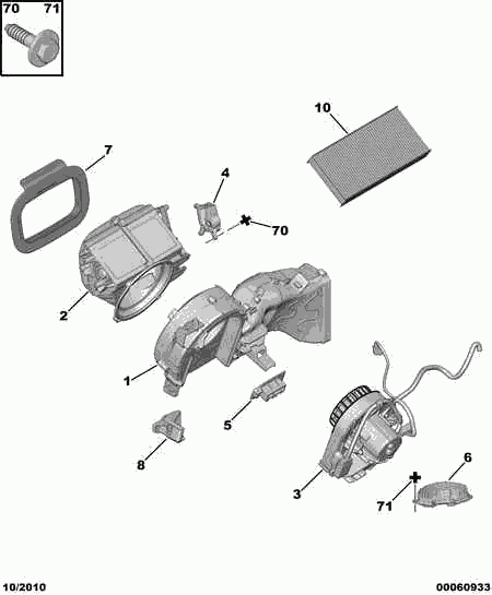 PEUGEOT 6447 YN - Филтър купе (поленов филтър) vvparts.bg