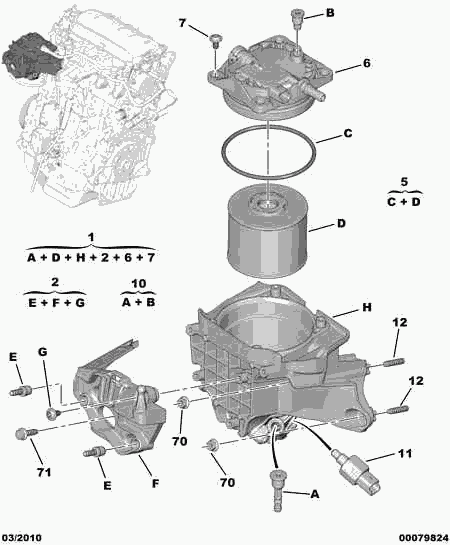 CITROËN 1901 91 - Горивен филтър vvparts.bg