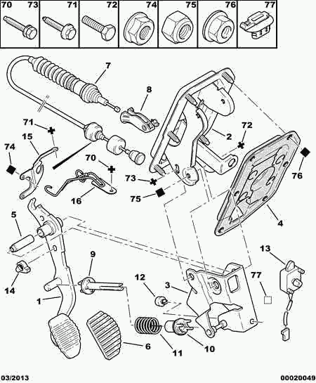 CITROËN 2150.AR - Въжен механизъм, задействане на съединителя vvparts.bg