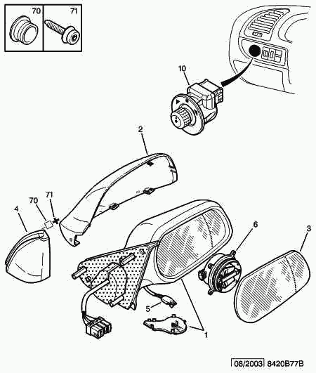 CITROËN 8149 GL - Външно огледало vvparts.bg