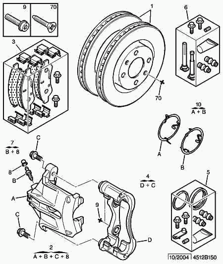 PEUGEOT 4252 18 - Комплект спирачно феродо, дискови спирачки vvparts.bg