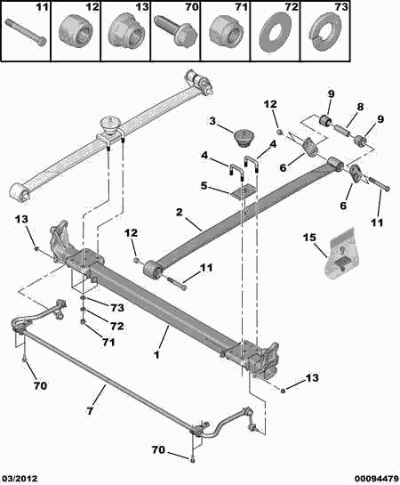 CITROËN/PEUGEOT 5102.CA - Окачване, листов ресьор vvparts.bg