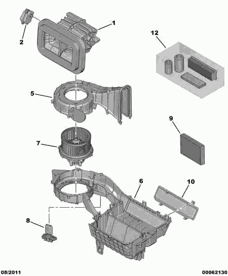 CITROËN/PEUGEOT 6447 YC - Филтър купе (поленов филтър) vvparts.bg