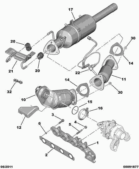 DS 1755 S9 - EXHAUST FLEXIBLE MOUNTING vvparts.bg