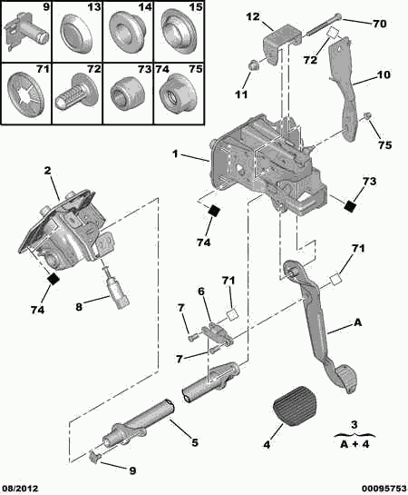 PEUGEOT (DF-PSA) 4534 40 - Ключ за спирачните светлини vvparts.bg