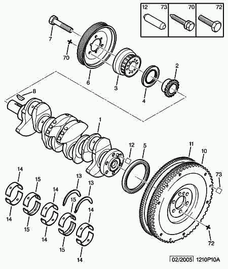 PEUGEOT 0515.R8 - Ремъчна шайба, колянов вал vvparts.bg