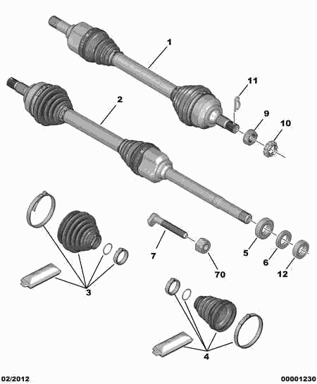 CITROËN 3272 9G - Полуоска vvparts.bg