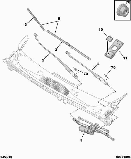 PEUGEOT 6423 45 - Перо на чистачка vvparts.bg