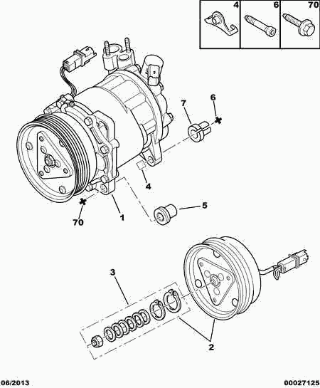 PEUGEOT 6453 RS - Компресор, климатизация vvparts.bg