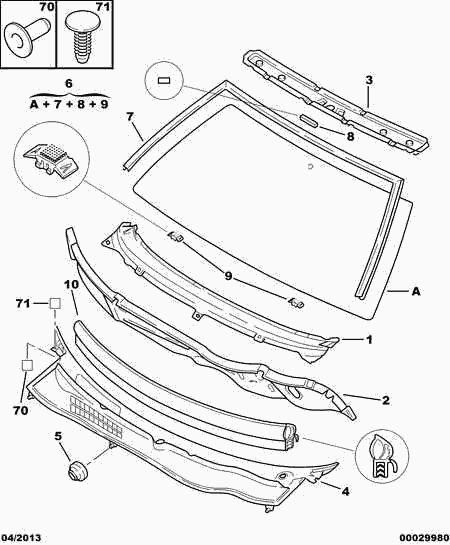 CITROËN 6987 71 - Клипс (щипка), декоративна / предпазна лайсна vvparts.bg