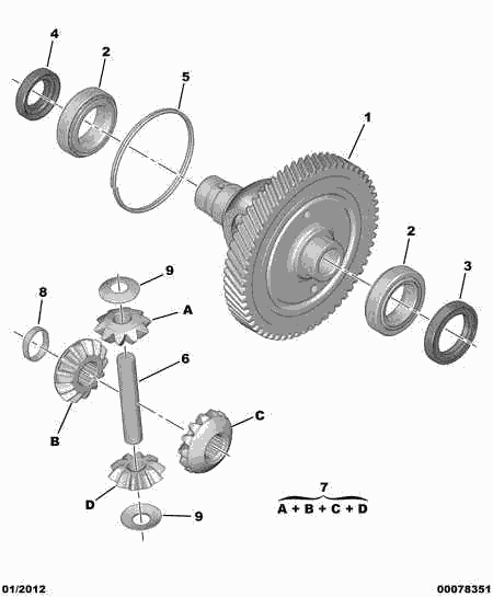 PEUGEOT 3110 64 - PLANET GEAR CUP vvparts.bg