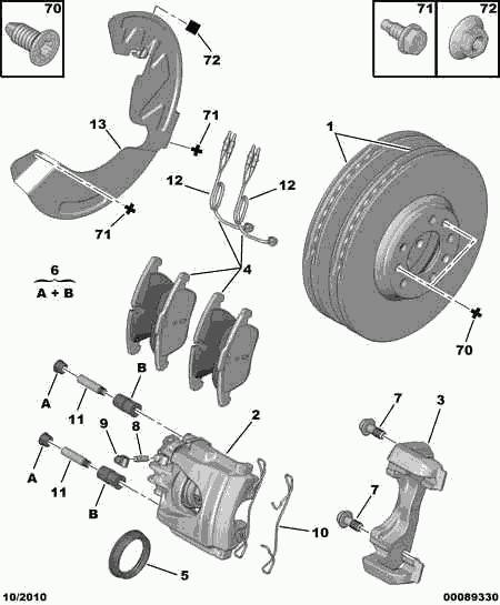 CITROËN 4249 93 - Спирачен диск vvparts.bg