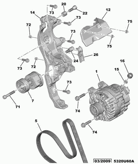 PEUGEOT 5705 KR - Генератор vvparts.bg