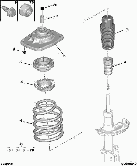 CITROËN 5002 NY - Пружина за ходовата част vvparts.bg