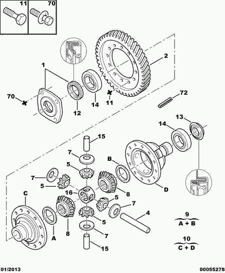 ARD 3108 41 - SUN GEARS SPINDLE vvparts.bg