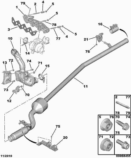 PEUGEOT 1731 RW - Предкатализатор vvparts.bg