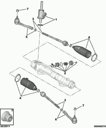 CITROËN/PEUGEOT 3812.F4 - Аксиален шарнирен накрайник, напречна кормилна щанга vvparts.bg