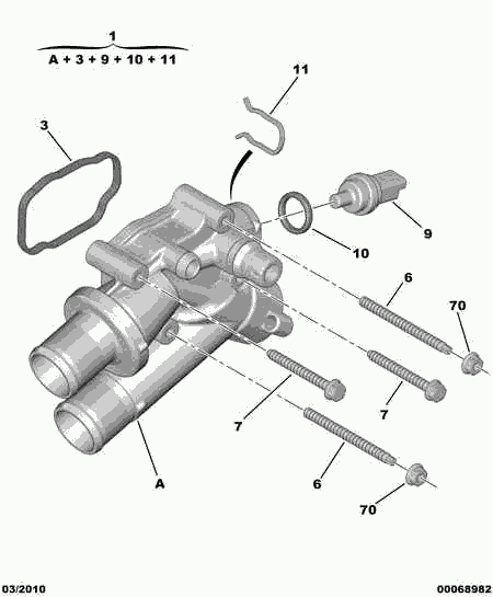 CITROËN 1336 Z4 - Термостат, охладителна течност vvparts.bg