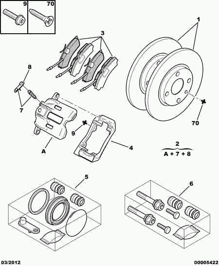 CITROËN/PEUGEOT 4401 A6 - Спирачен апарат vvparts.bg