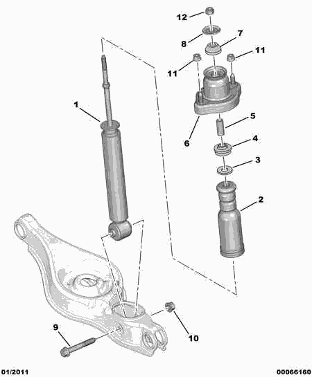 CITROËN/PEUGEOT 5206 LE - Амортисьор vvparts.bg