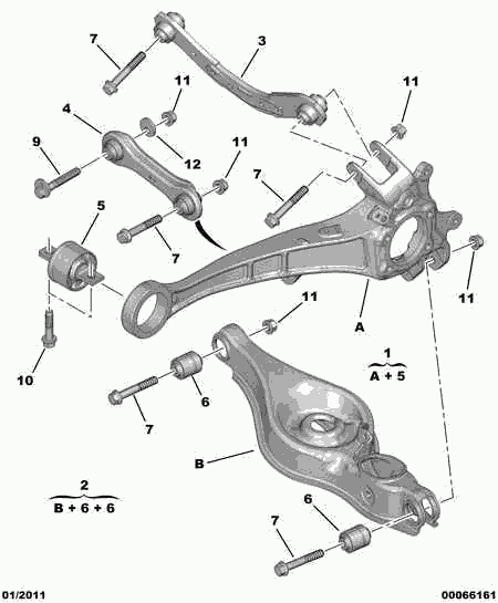 PEUGEOT 5175 CZ - Носач, окачване на колелата vvparts.bg