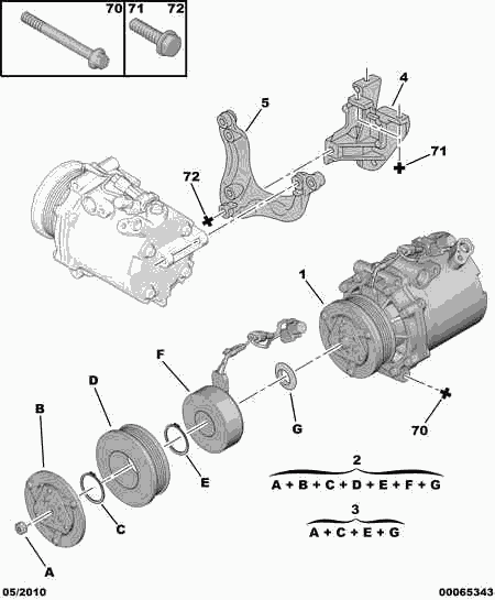 PEUGEOT 6453 WA - Компресор, климатизация vvparts.bg