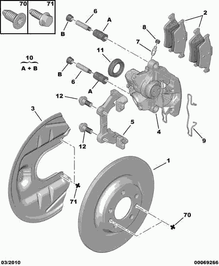 CITROËN 4254-05 - Комплект спирачно феродо, дискови спирачки vvparts.bg