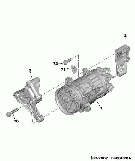 CITROËN/PEUGEOT 6487 20 - Компресор, климатизация vvparts.bg