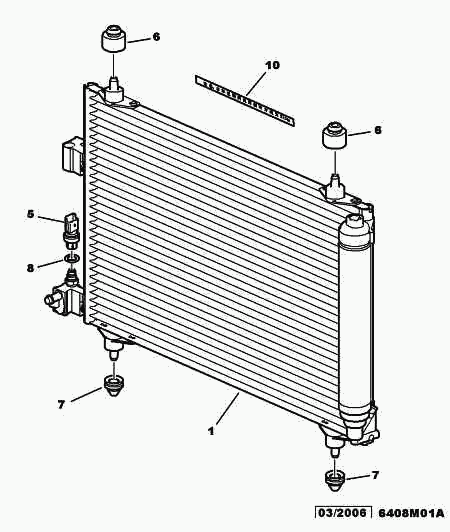 Opel 6455 FX - AIR CONDITIONED CONDENSER vvparts.bg