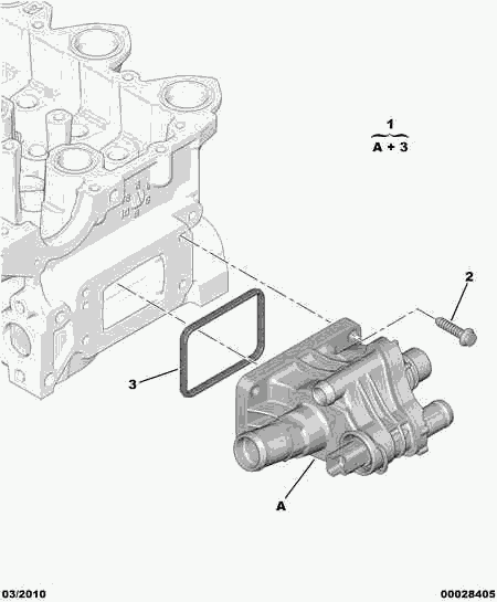 CITROËN 1336 X2 - Термостат, охладителна течност vvparts.bg