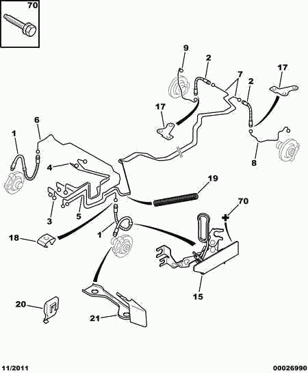 PEUGEOT 4806 98 - Спирачен маркуч vvparts.bg