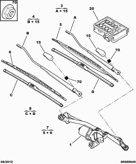 CITROËN 6423 L6 - Перо на чистачка vvparts.bg