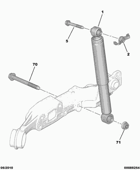 PEUGEOT 5206 FC - REAR SUSPENSION SHOCK-ABSORBER vvparts.bg