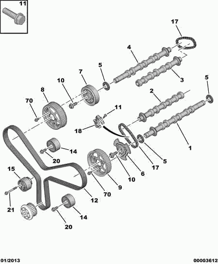 PEUGEOT 0806.76 - Комплект ангренажен ремък vvparts.bg