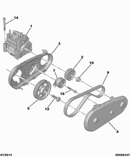 CITROËN 0829.C0 - Обтяжна ролка, ангренаж vvparts.bg